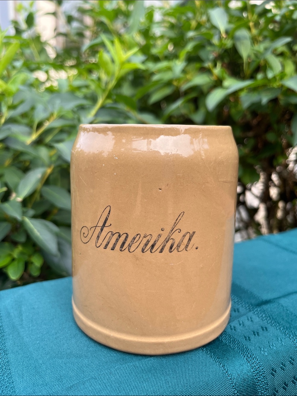 Antique 1908 Amerika Mettlach Beer Stein‎ 1526 Stoneware Mercury German American